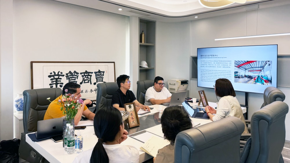 We extend a warm welcome to the Mexican client delegation for their visit and exchange at Yantai Xinbaoshang.